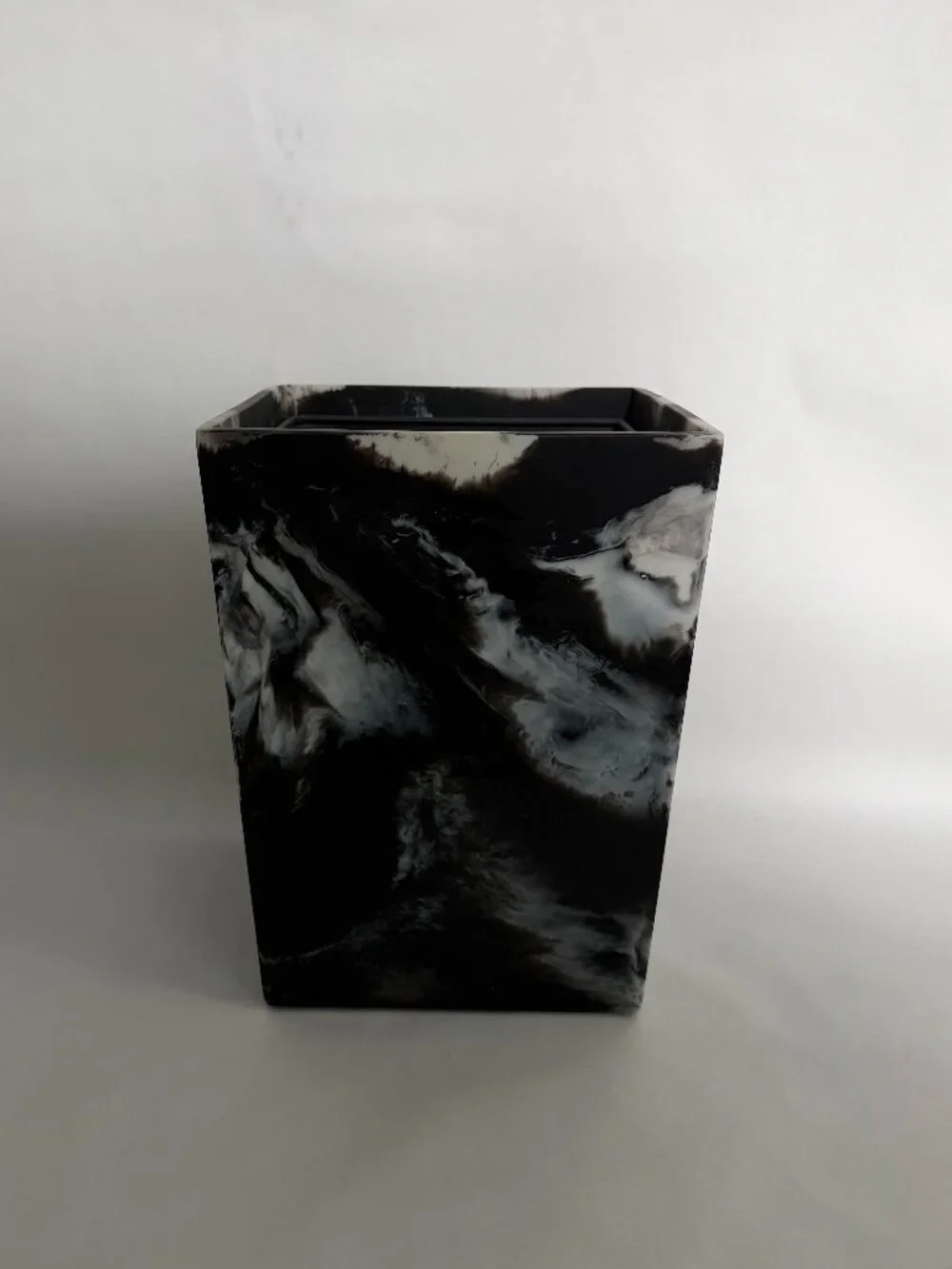 Pigeon & Poodle Bahia Black Swirl Waste Bin